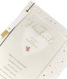 Beautiful design husband anniversary greeting card from UK Greetings featuring elegant artwork and heartfelt message.
