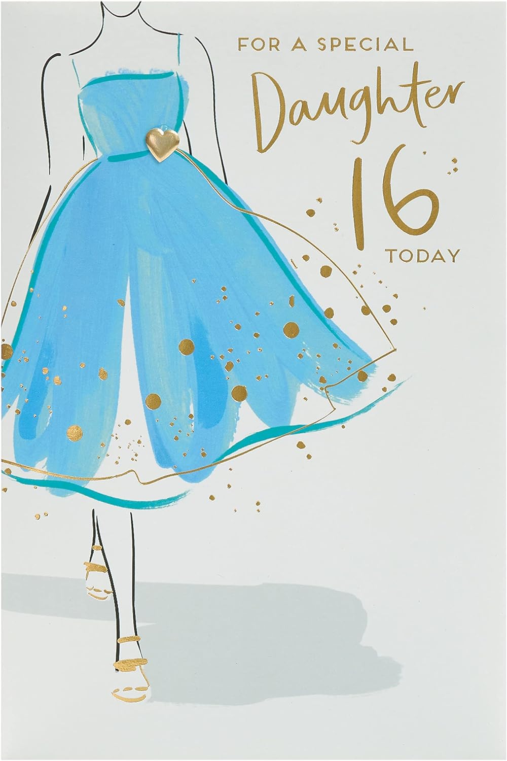 Beautiful 16th birthday greeting card for daughter by UK Greetings, featuring colorful floral design and heartfelt message.
