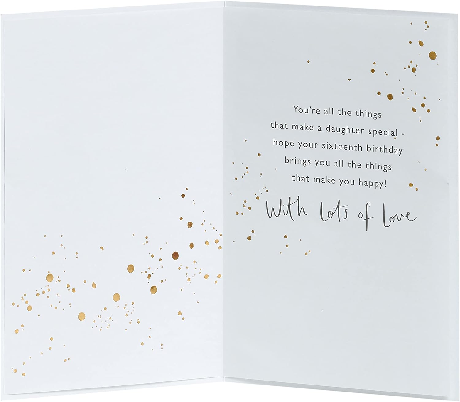 Beautiful greeting card for a daughter's 16th birthday featuring a stylish design, perfect for celebrating special moments.