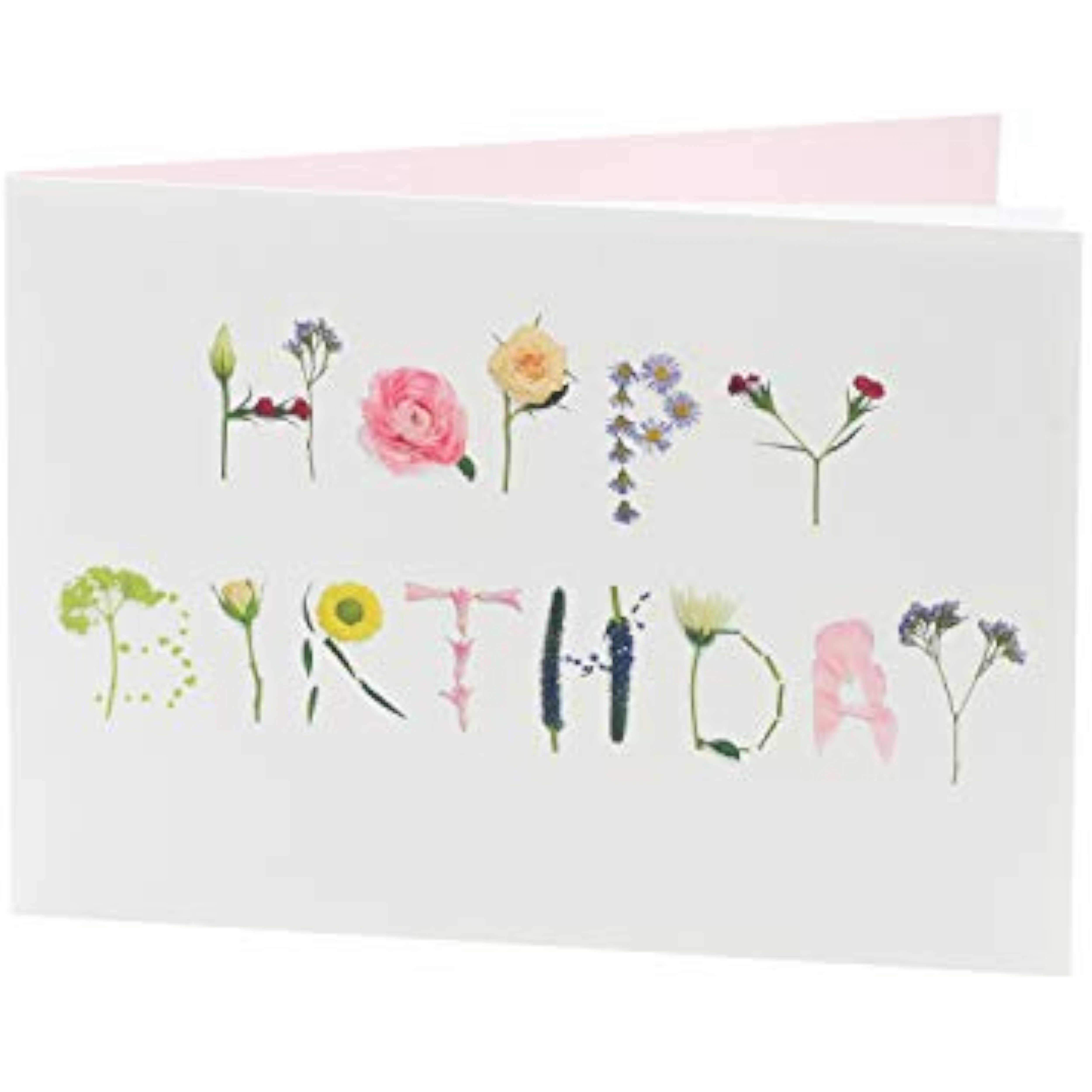 Colorful floral design greeting card from UK Greetings featuring a cheerful birthday message for friends.