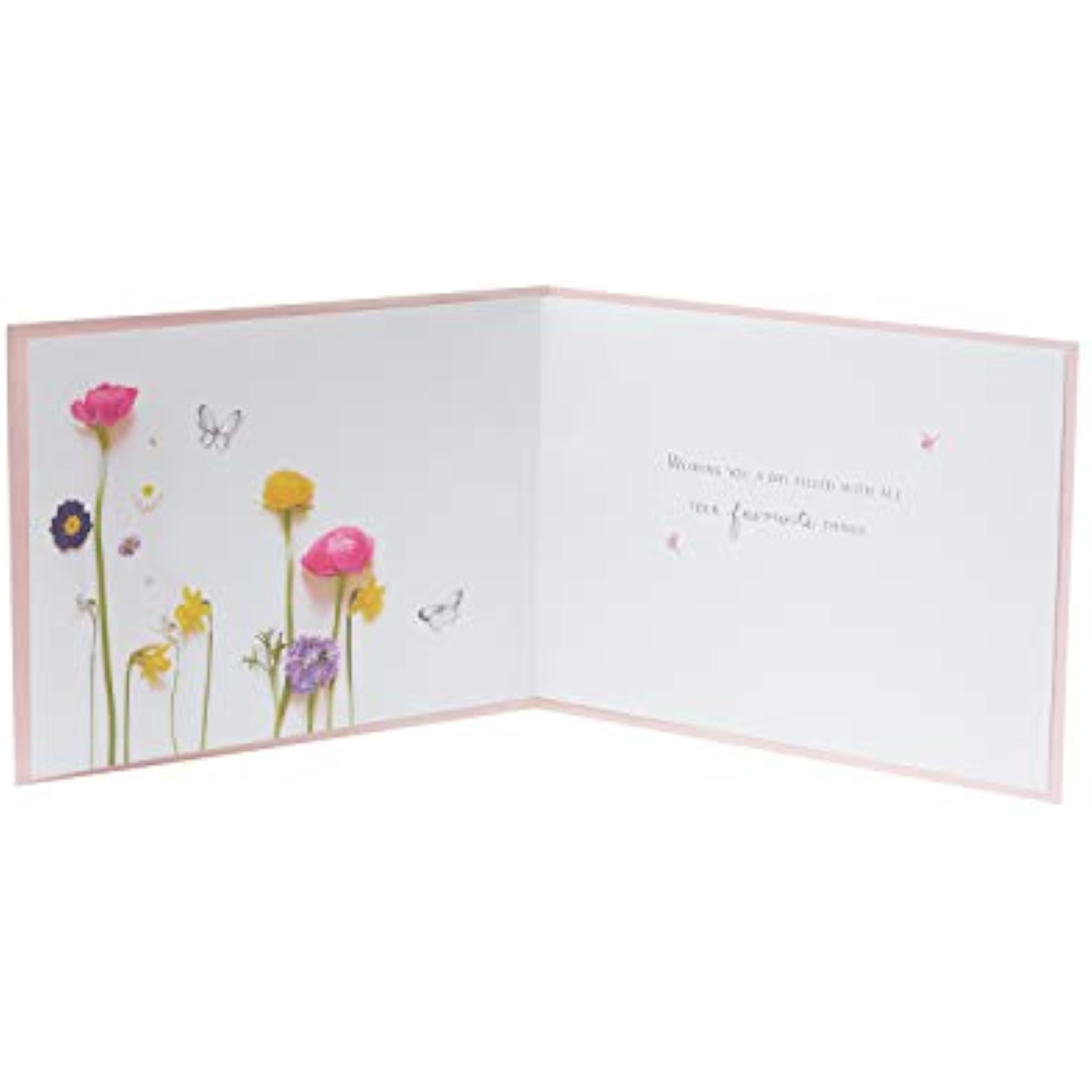 Colorful floral birthday greeting card by UK Greetings featuring cheerful flowers and a friendly message for friends.