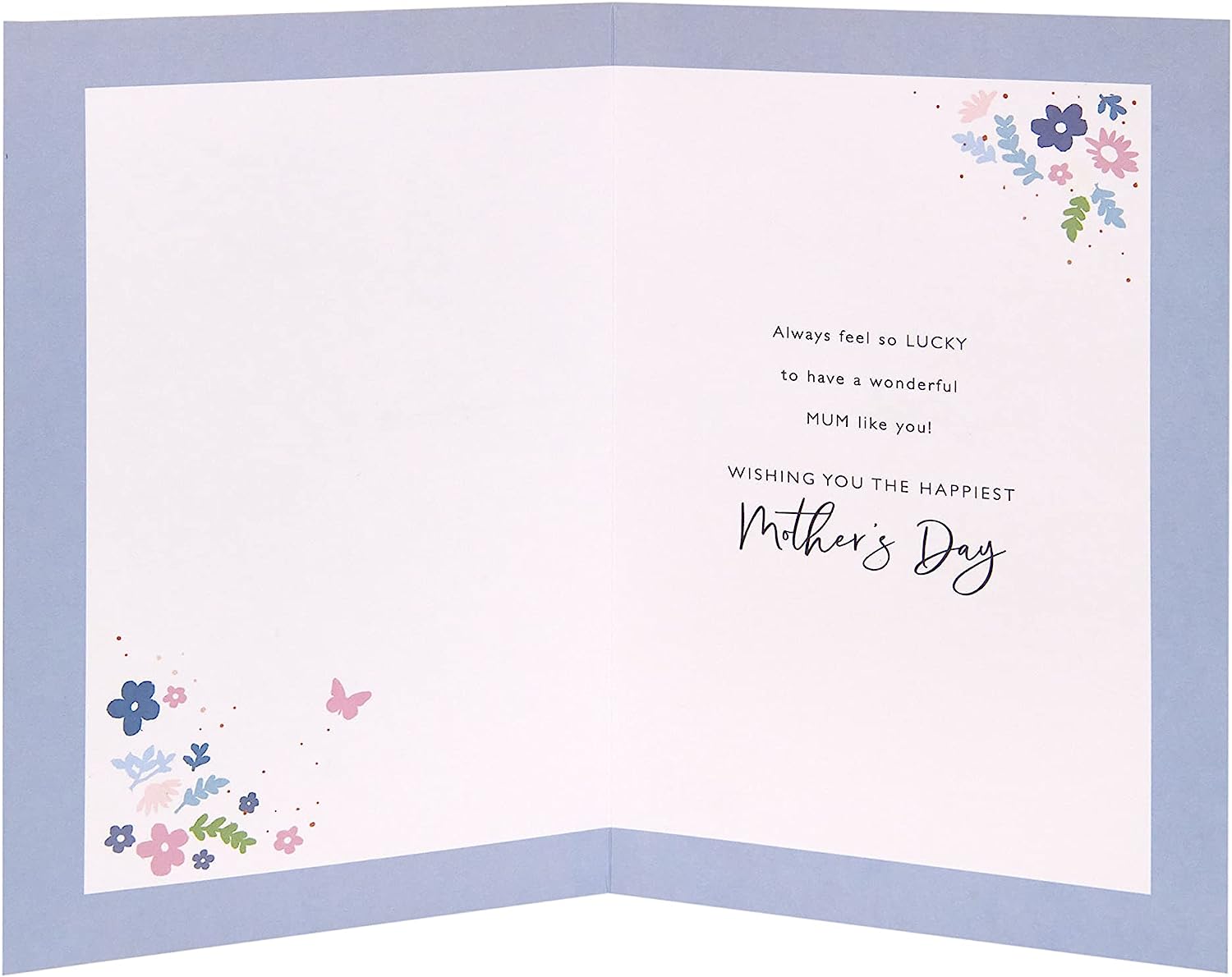 Beautiful Mother's Day greeting card from UK Greetings featuring floral design and heartfelt message inside.