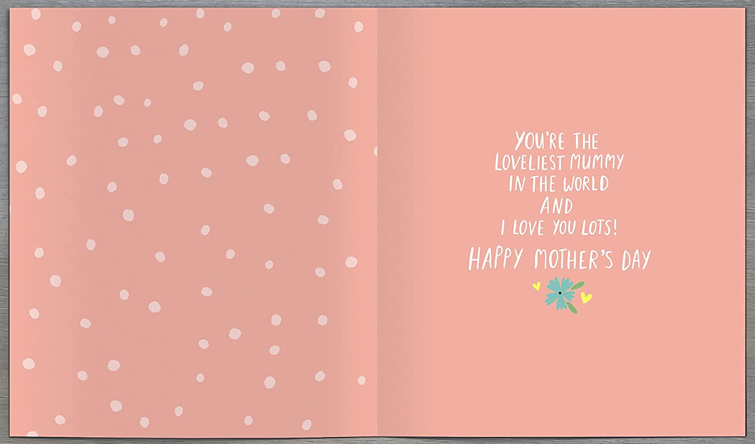 Cute Mother's Day greeting card from UK Greetings featuring a "Best Mummy Ever! I Love You" message with colorful illustrations.