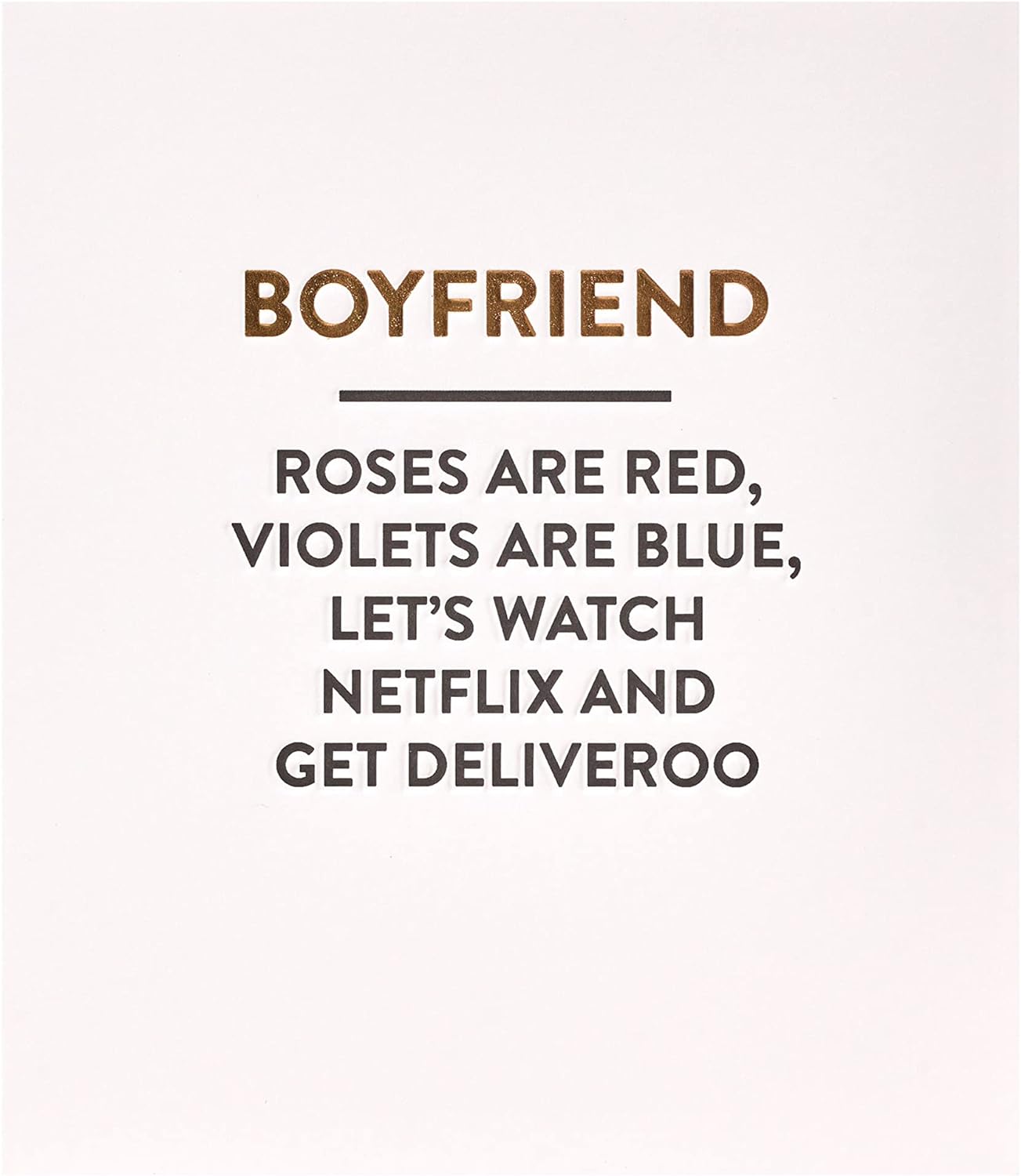 Funny birthday greeting card for boyfriend with humorous design, UK Greetings brand, featuring colorful and playful artwork.