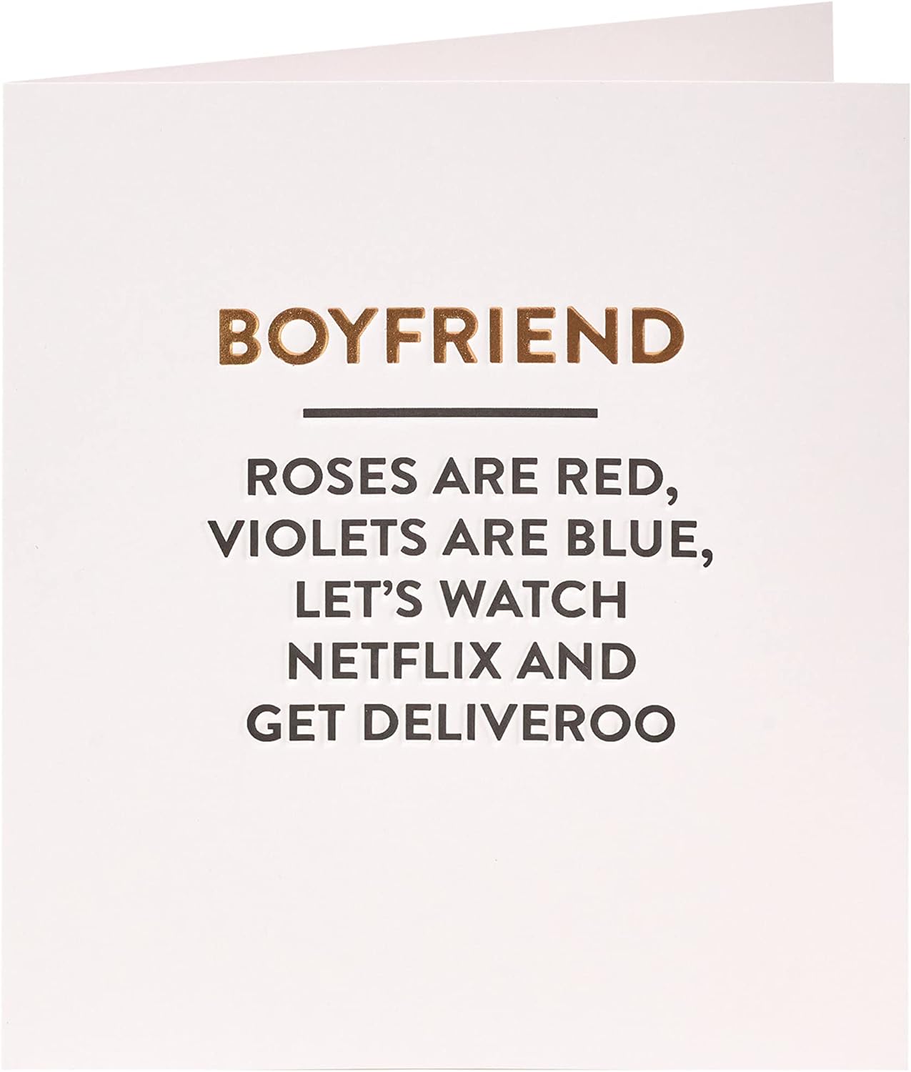 Funny birthday greeting card for boyfriend featuring humorous design by UK Greetings, with colorful illustrations and cheerful message.