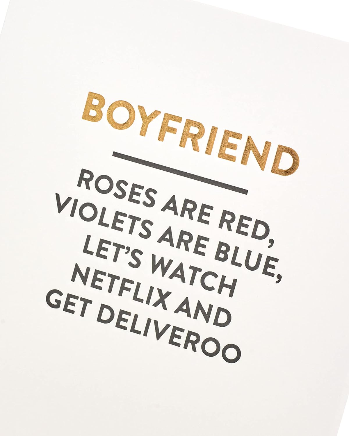 Funny greeting card for boyfriend featuring humorous design by UK Greetings, perfect for celebrating his birthday.