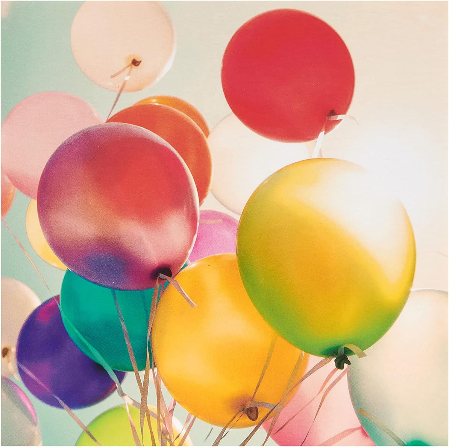 Colorful balloons greeting card for birthday, suitable for him, her, or friends, with cheerful design by UK Greetings.