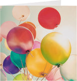 Colorful balloons greeting card for him, her, or friends by UK Greetings, featuring vibrant balloon illustrations.