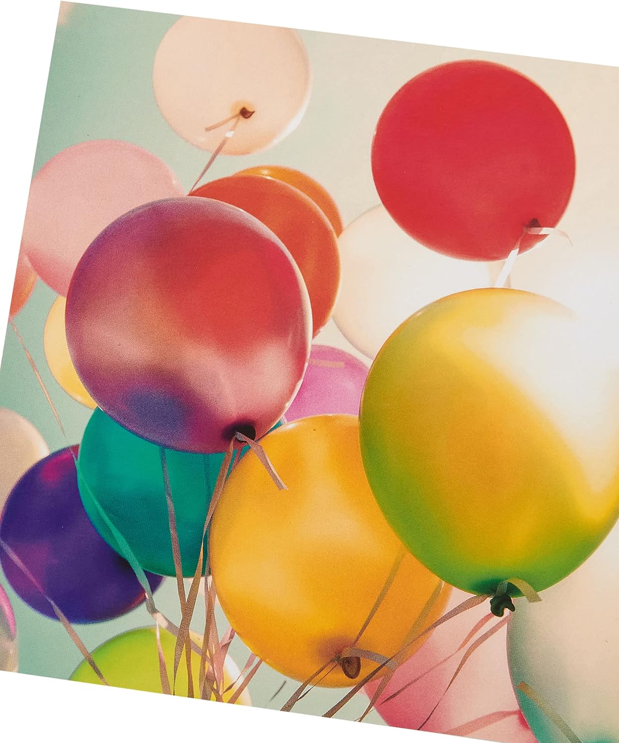 Colorful balloon birthday greeting card for him, her, or friends by UK Greetings, featuring vibrant balloon illustrations.