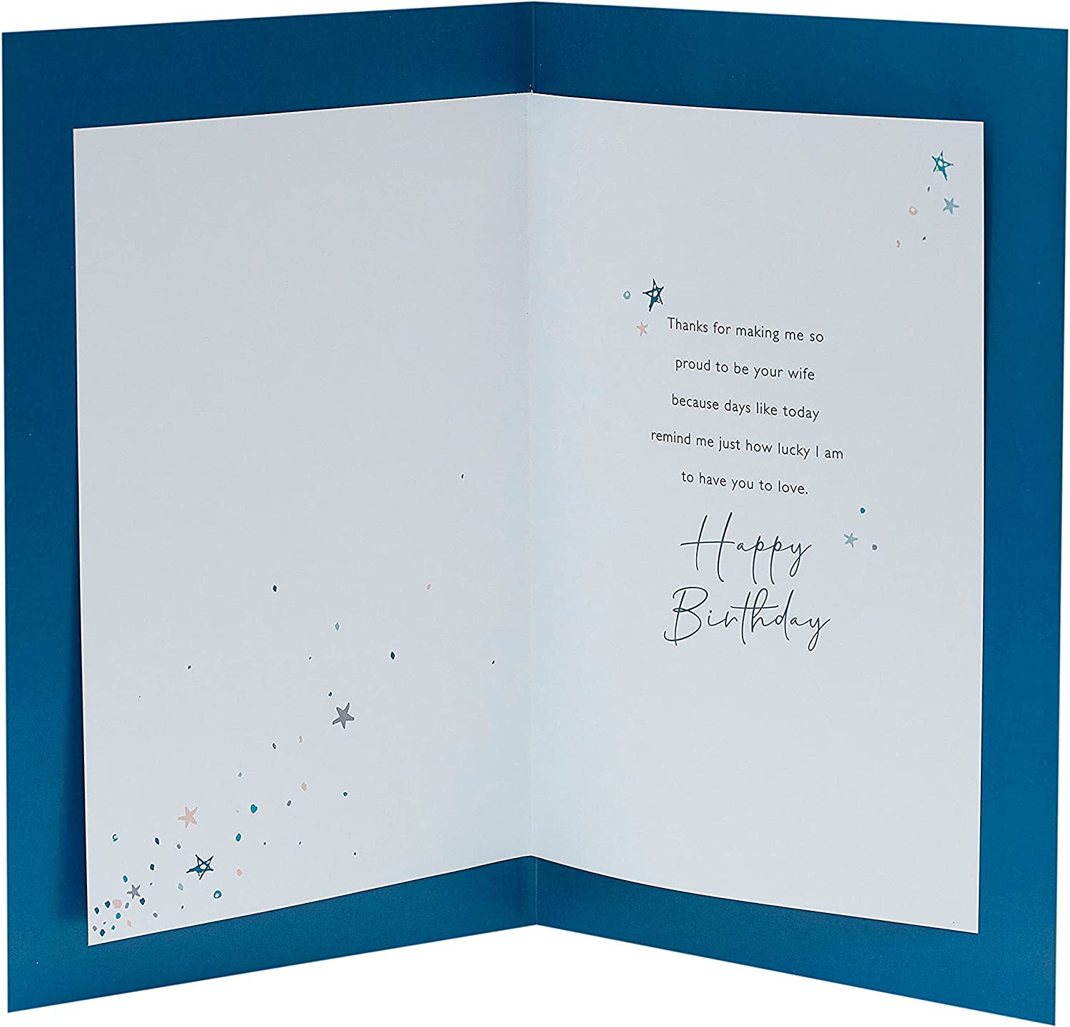 Loving birthday greeting card for husband with heartfelt words, featuring colorful floral design from UK Greetings.