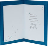 Loving birthday greeting card for husband with heartfelt words, featuring colorful floral design from UK Greetings.