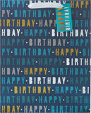 UK Greetings birthday greeting card and gift bag for him, featuring festive designs and suitable for celebrating special occasions