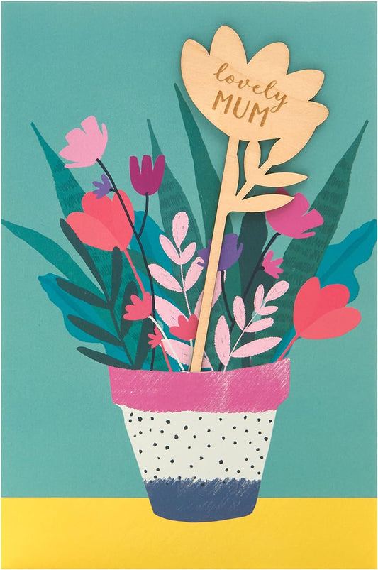 Blooming Love Mother's Day greeting card with envelope featuring floral design by UK Greetings.