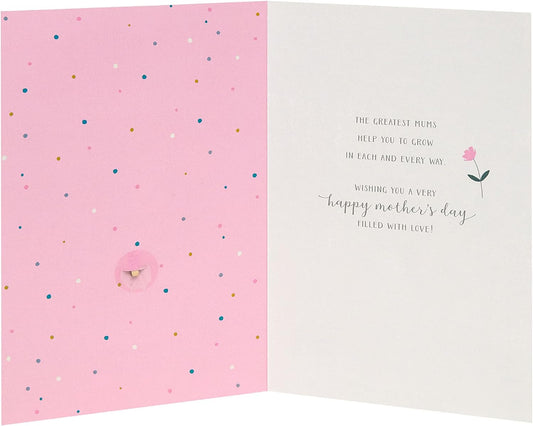 Blooming Love Mother's Day greeting card with floral design and envelope by UK Greetings.