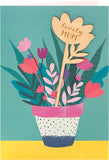 Blooming Love Mother's Day greeting card with envelope, featuring floral design and heartfelt message from UK Greetings.