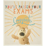 Boofle greeting card featuring a colorful design with congratulatory message, ideal for exams and celebration occasions.