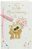 Boofle Wife Anniversary Greeting Card from UK Greetings with envelope, featuring cute animal design suitable for celebrating love.
