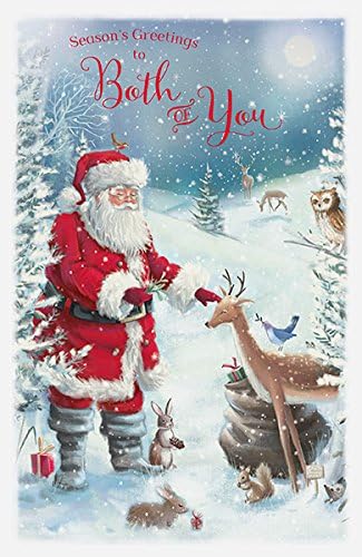 Heartwarming Santa Christmas greeting card from UK Greetings featuring festive holiday wishes and a heartfelt design.