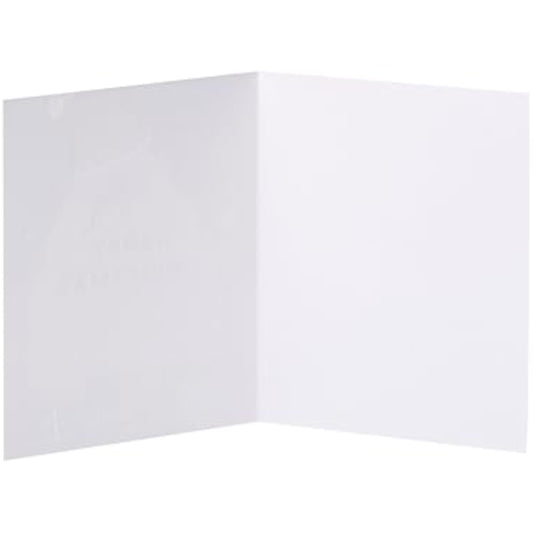 Braille Christmas greeting card featuring festive Santa foil design, UK Greetings product, with tactile holiday message and colorful holiday imagery.