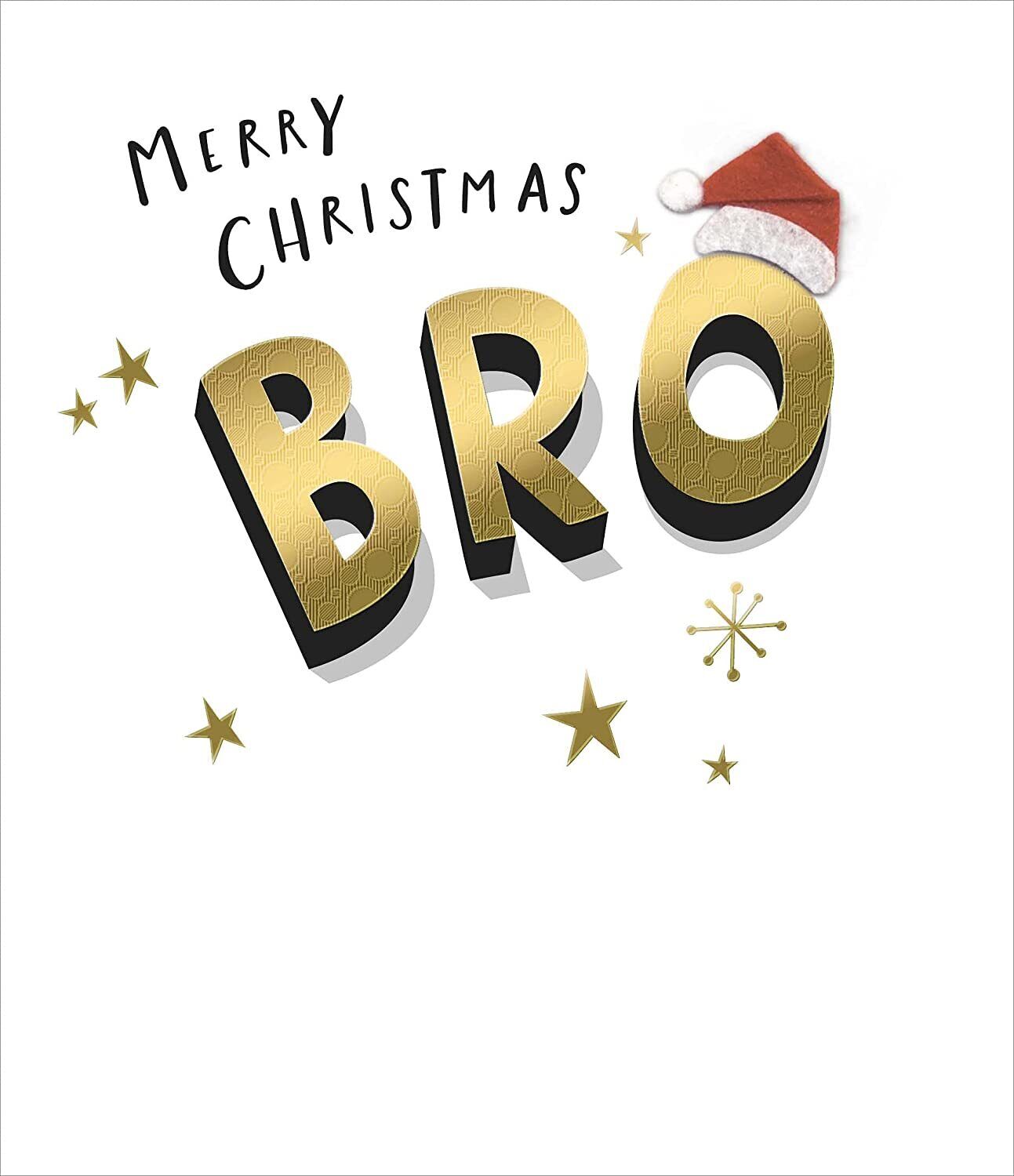 Bro Special Christmas Card from UK Greetings, festive greeting card featuring holiday design for your brother.