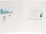 Brother-in-law Christmas card featuring a snowman design with gold foil accents, perfect for holiday greeting celebrations.