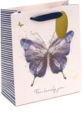 Medium butterfly-themed greeting card from UK Greetings with elegant butterfly design on the front.