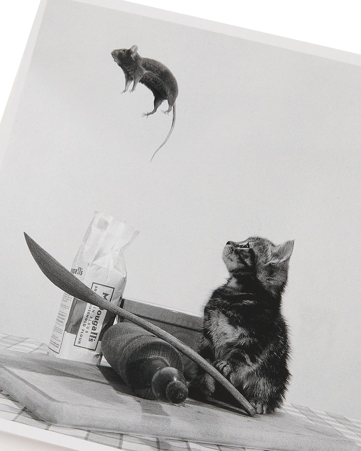 Cute Cat and Mouse birthday greeting card from UK Greetings, featuring playful illustrations for friends or loved ones.