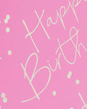 Pink happy birthday gift bag from UK Greetings with cheerful design, perfect for presenting birthday gifts.