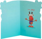 Funny reindeer Christmas greeting card for boyfriend from UK Greetings, featuring holiday cheer and festive holiday design.