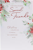 Christmas greeting card for a friend featuring mistletoe and festive verse, by UK Greetings.