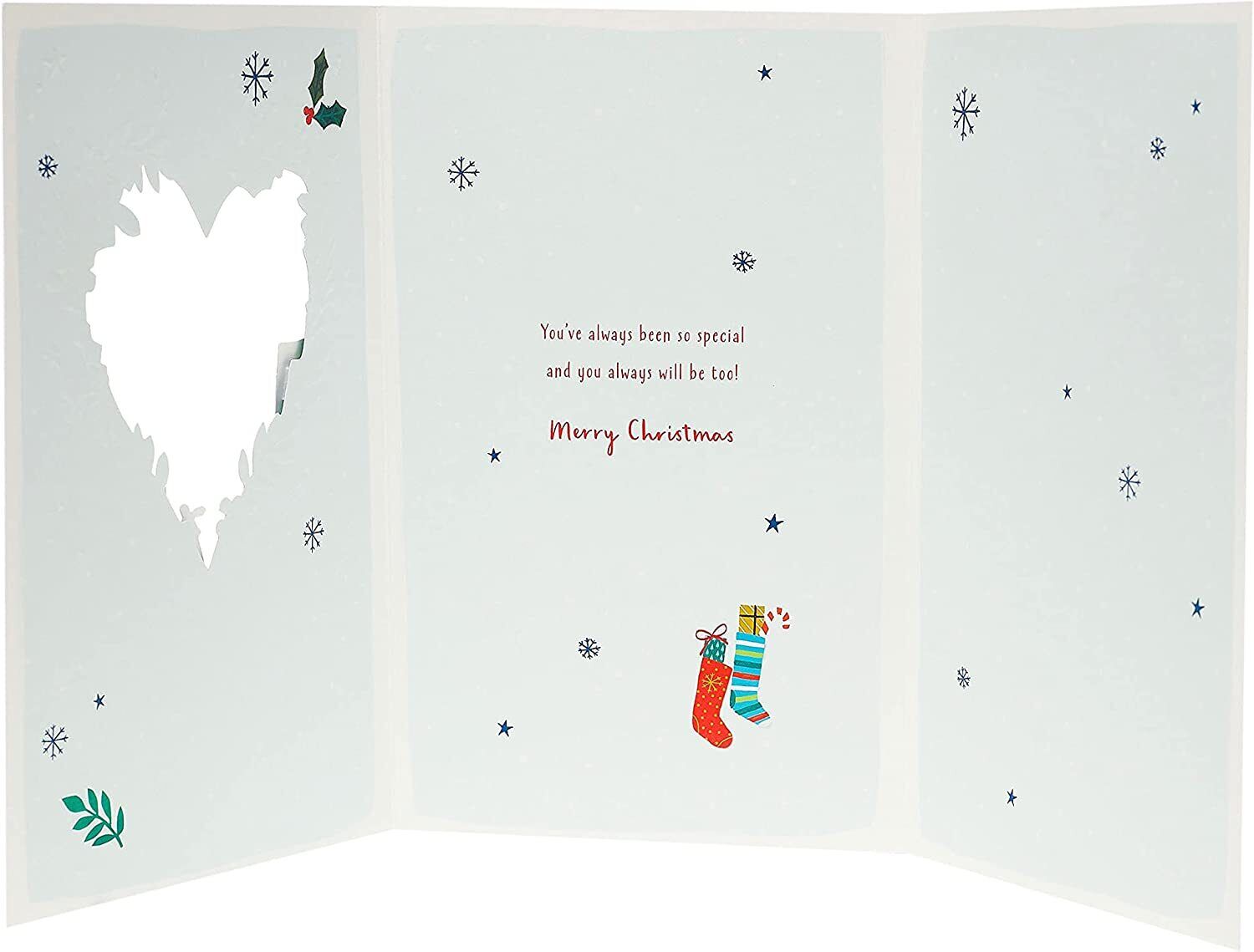 UK Greetings Christmas greeting card for son and daughter-in-law featuring festive holiday designs and heartfelt messages.