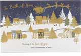 Festive Christmas Town Scene greeting card for couples by UK Greetings, featuring holiday-themed holiday illustration and cheerful design.