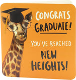 Funny university graduation greeting card from UK Greetings, featuring celebratory design and congratulatory message.