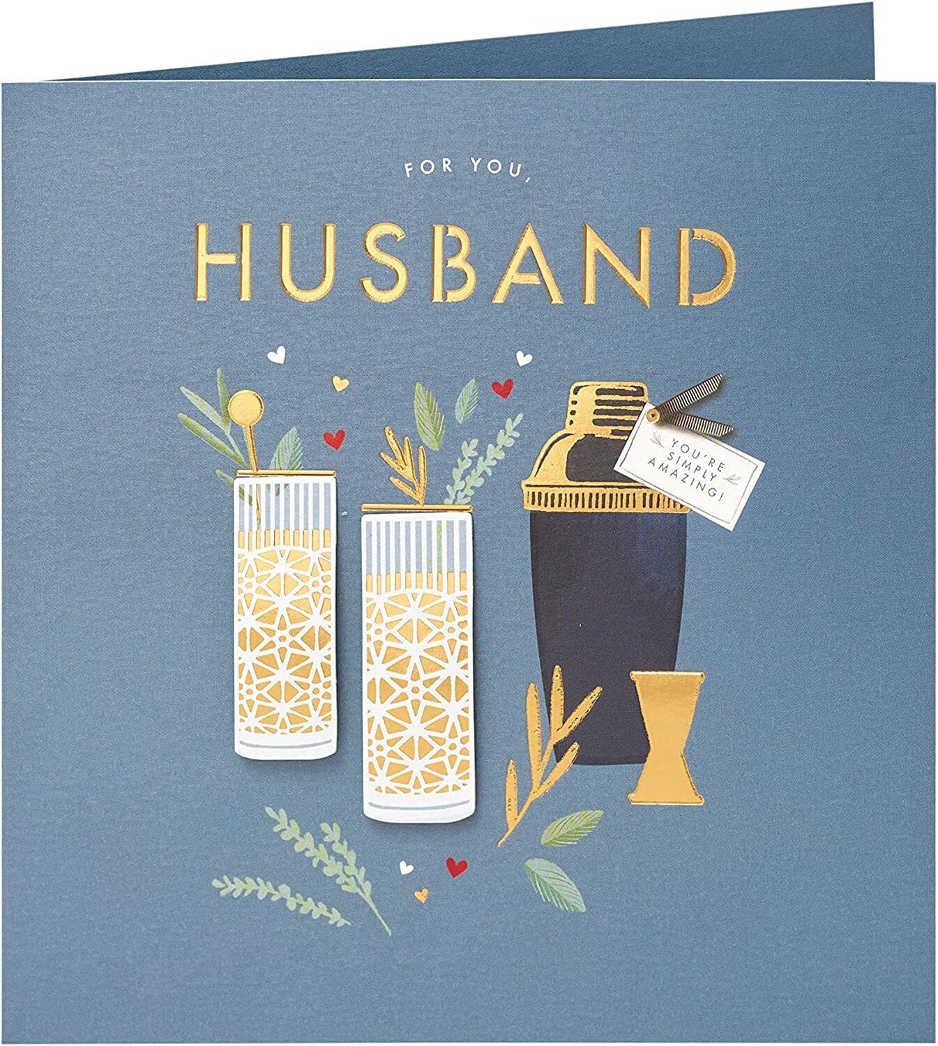 Contemporary cocktail-themed greeting card by UK Greetings featuring stylish design and humorous message for special occasions.