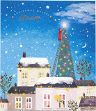 Contemporary Mum Christmas greeting card with festive holiday scene and modern design by UK Greetings.