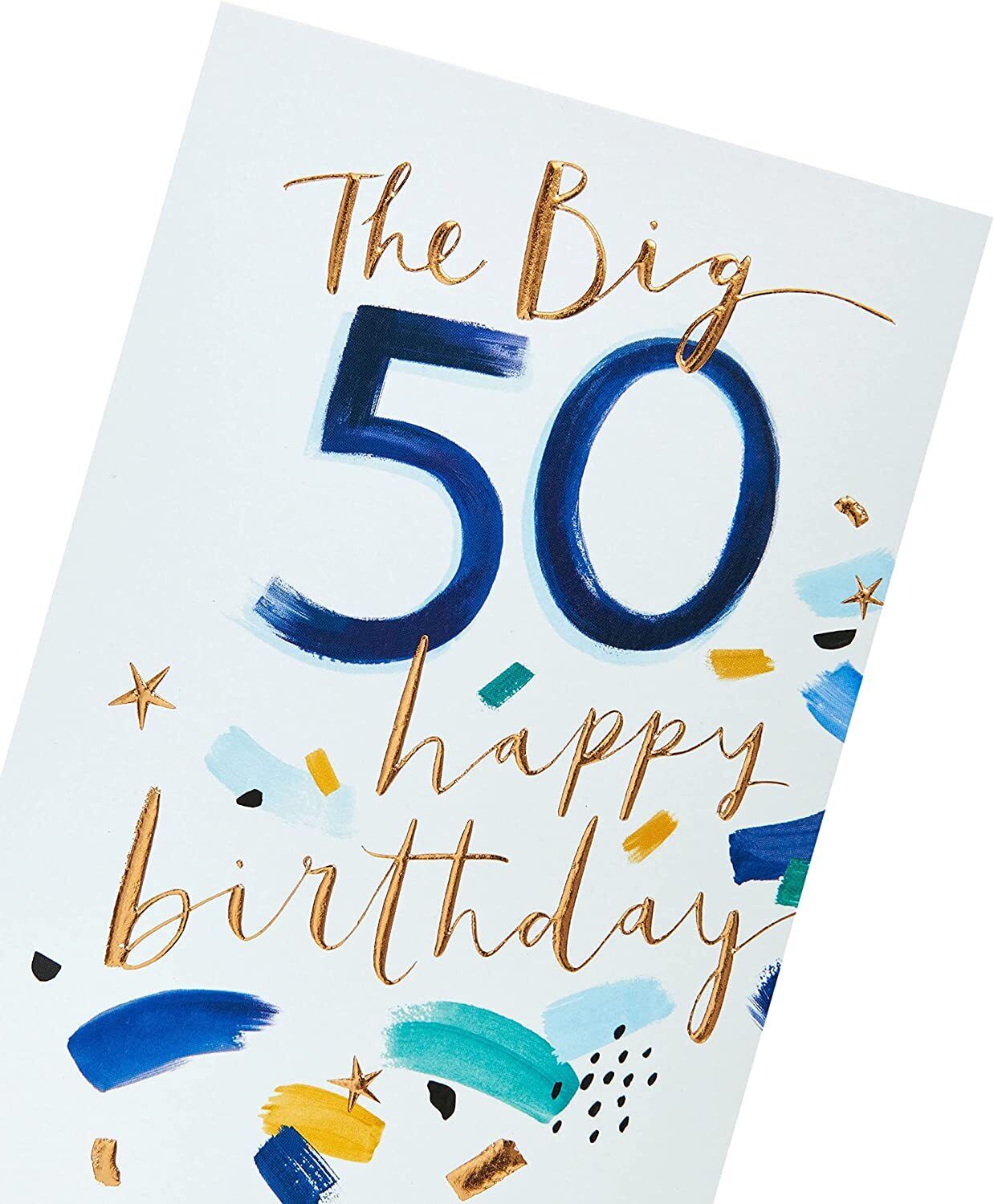 Copper Foil Glam 50th Birthday greeting card with elegant design and gold accents, ideal for celebrating a milestone birthday.