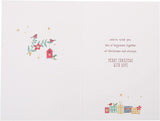 Cozy Snowman Hugs Christmas greeting card from UK Greetings featuring a festive snowman illustration for a grandson.
