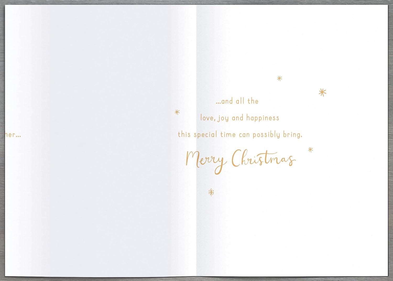 3D Crescent Moon Christmas greeting card featuring a couple design from UK Greetings with festive holiday imagery.