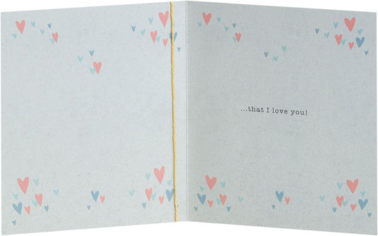 Cute Boofle anniversary greeting card featuring adorable cartoon dog with hearts, from UK Greetings, perfect for celebrating love.