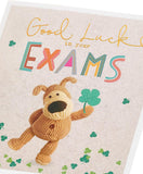 Cute Boofle Good Luck Exams greeting card from UK Greetings featuring a charming illustration for exam success.