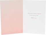 Cute Cousin birthday greeting card featuring a teddy bear and rose gold accents, perfect for celebrating special occasions.