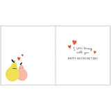Cute Perfect Pear Joke Valentine's Day greeting card from UK Greetings featuring a playful design with a pear character.