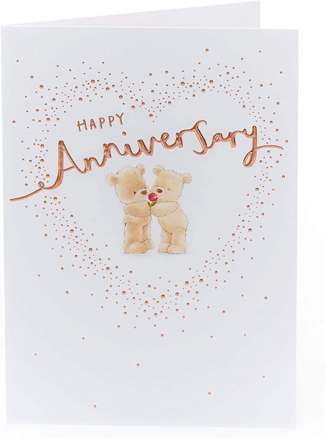 Cute Teddies wedding anniversary greeting card by UK Greetings featuring adorable teddy bear illustrations and romantic design.