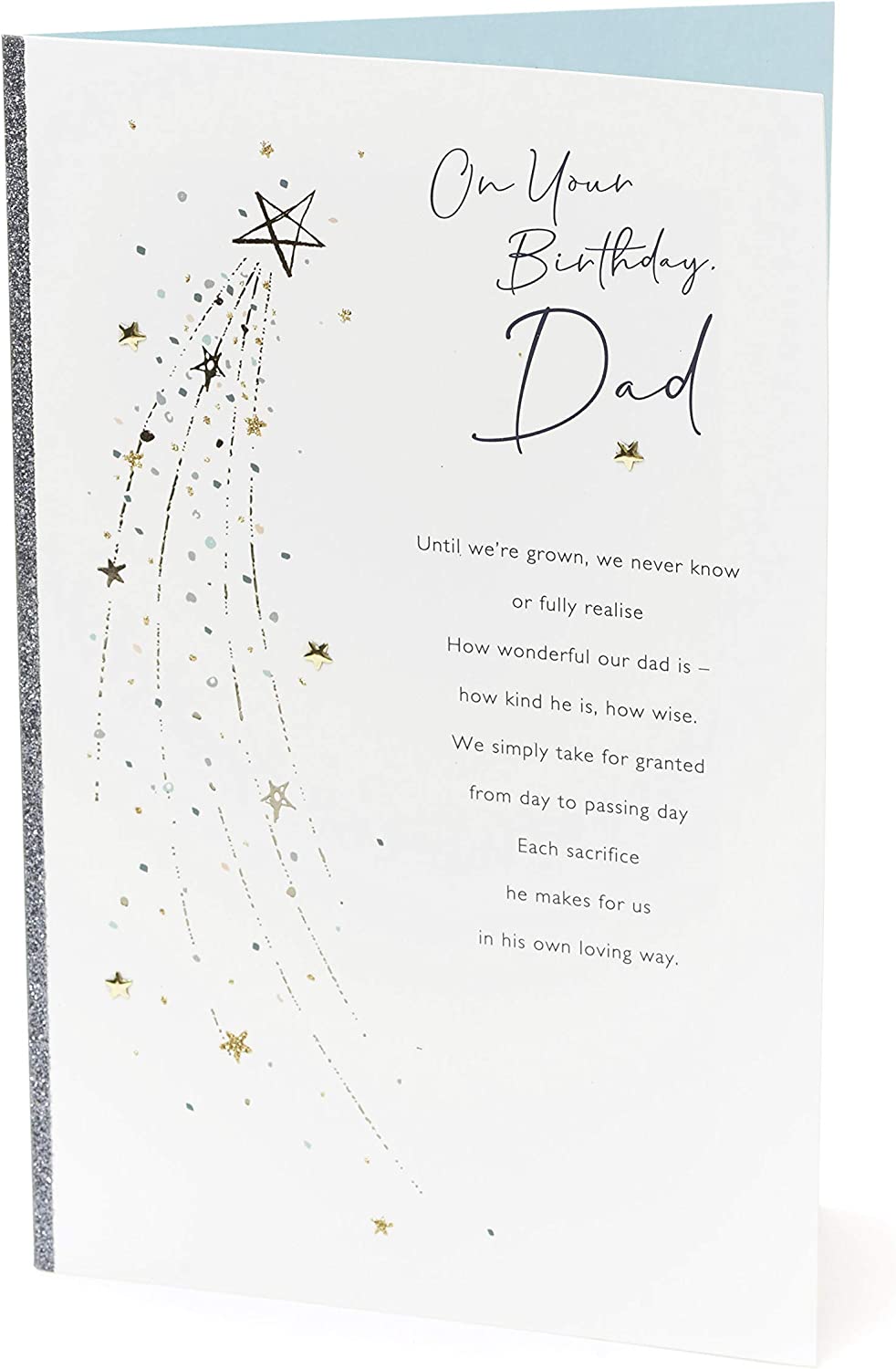 UK Greetings dad birthday greeting card featuring a sentimental verse and heartfelt design for special occasions.