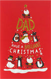 Festive Christmas greeting card by UK Greetings featuring Christmassy characters and a decorated tree design.