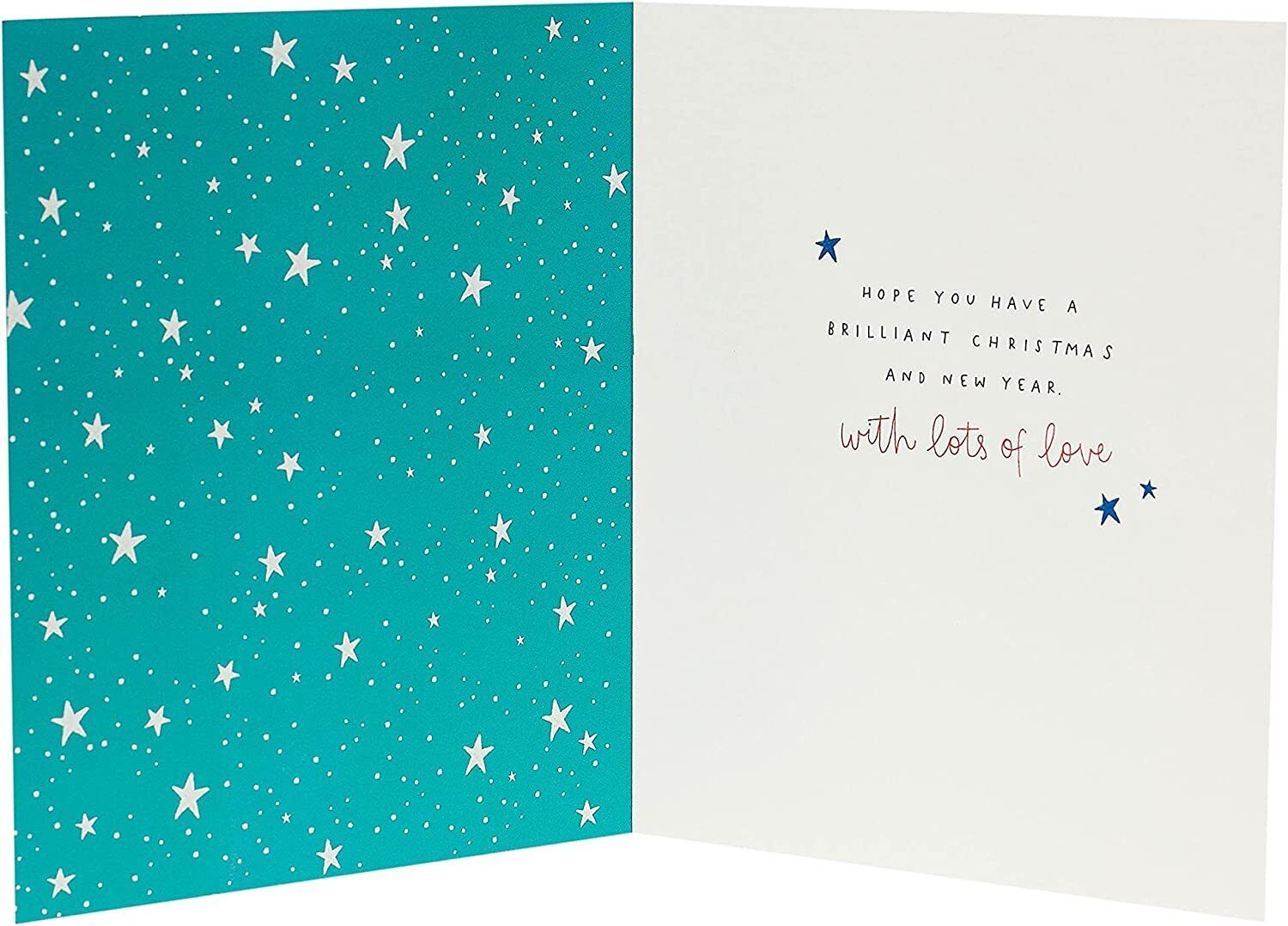 Festive Christmas greeting card featuring a dad in a Christmas jumper with holiday charm and warm wishes from UK Greetings.