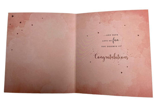 Debs Night Glitter Congratulations Greeting Card by UK Greetings showing a festive design with glitter accents and celebratory message.