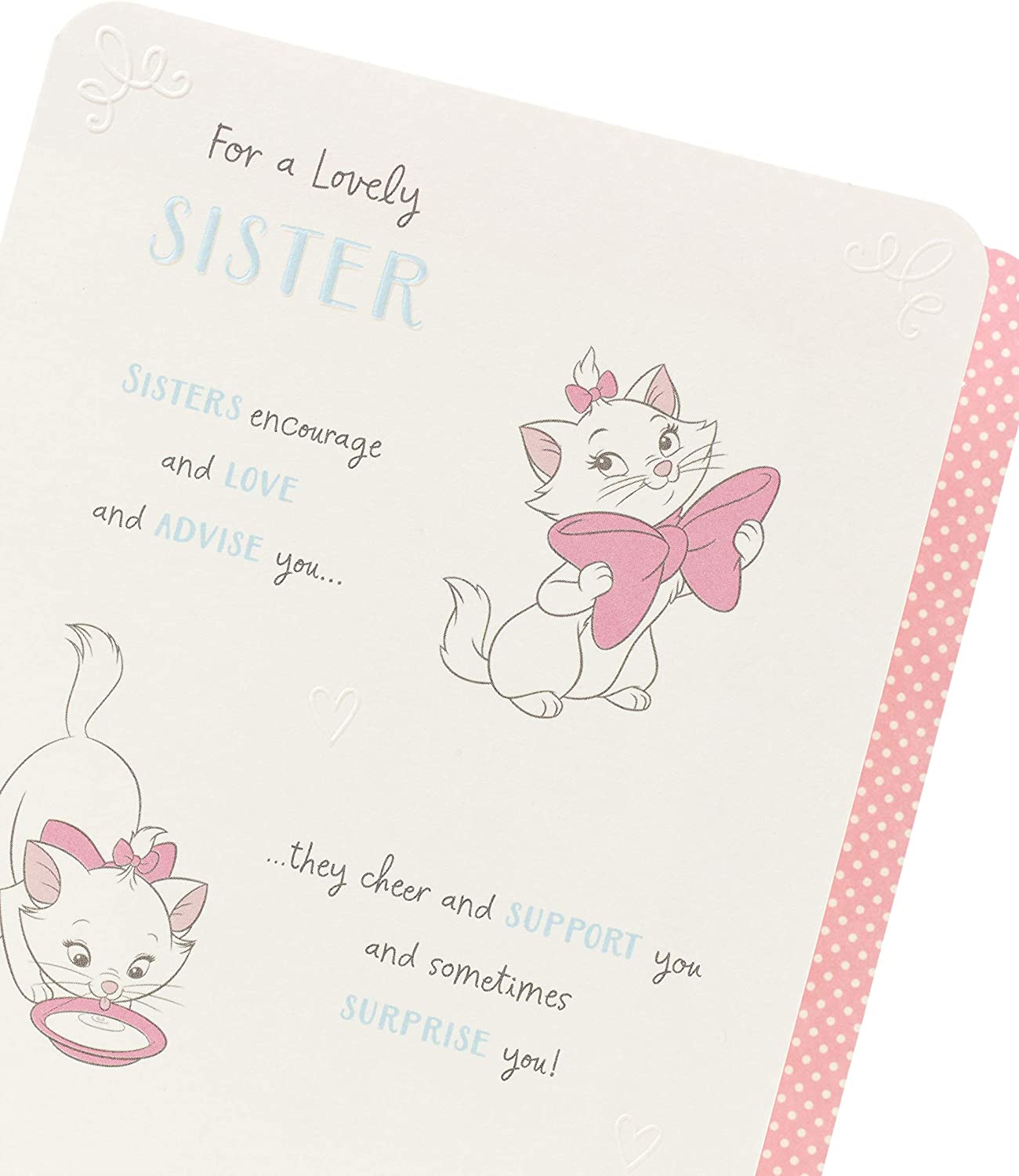 Cute Disney Aristocats Marie birthday greeting card featuring Marie the cat from UK Greetings.