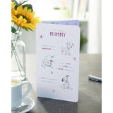 Disney birthday greeting card for mummy featuring 101 Dalmatians design, UK Greetings brand, with colorful puppy illustrations.