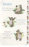 Disney Jungle Book Daddy birthday greeting card by UK Greetings featuring Mowgli and Baloo in a vibrant jungle scene.
